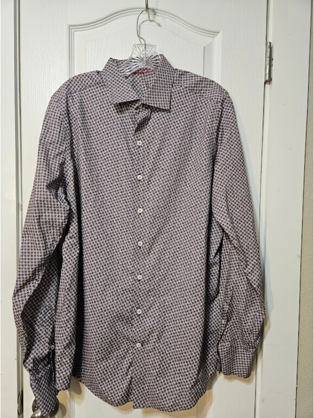 J. Hilburn Cotton Button-Up Shirt L Nocturne